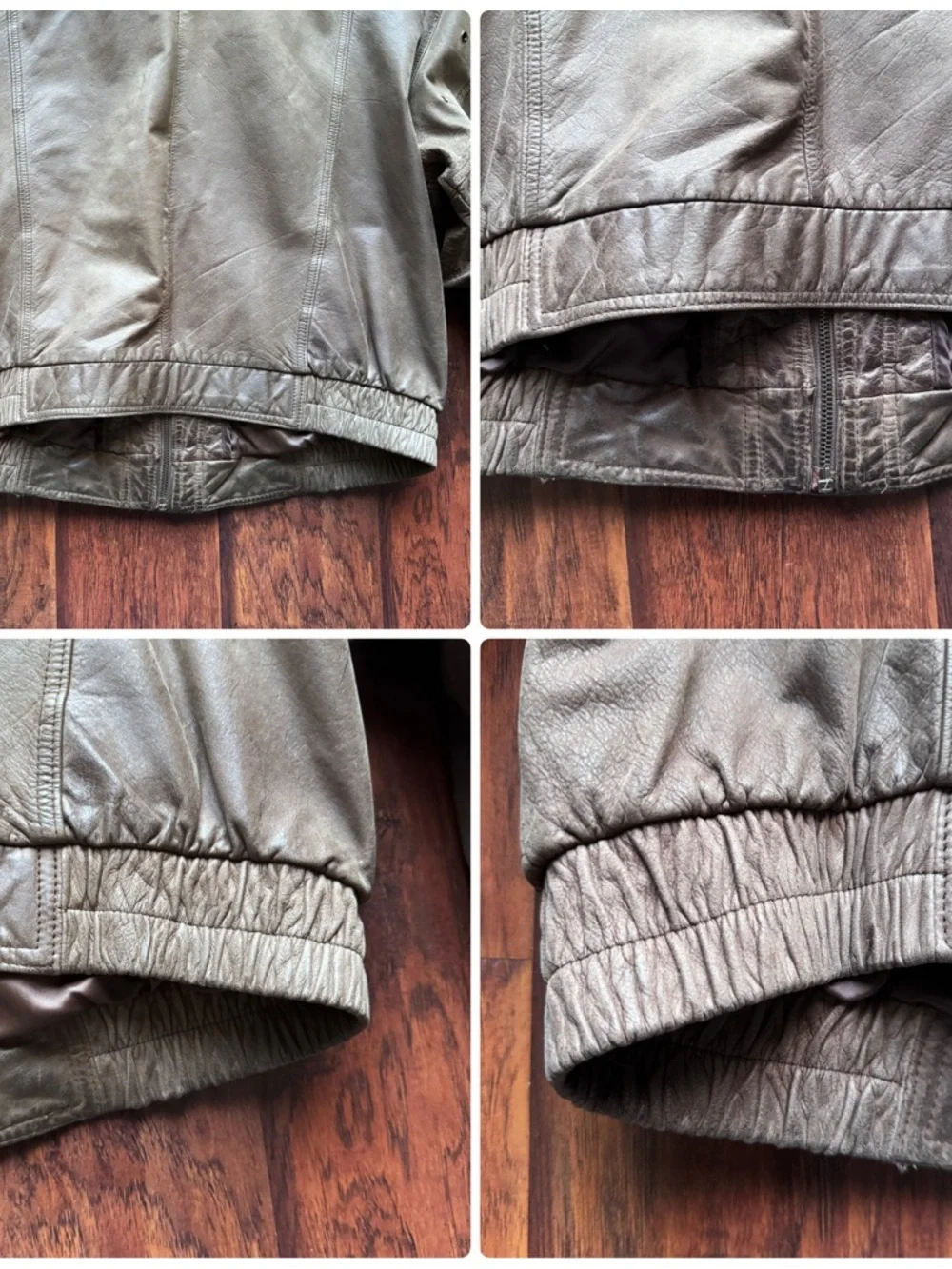Vtg Wilsons Men's Brown Leather Bomber Jacket XL Top Gun Lived In Patina -AS IS-